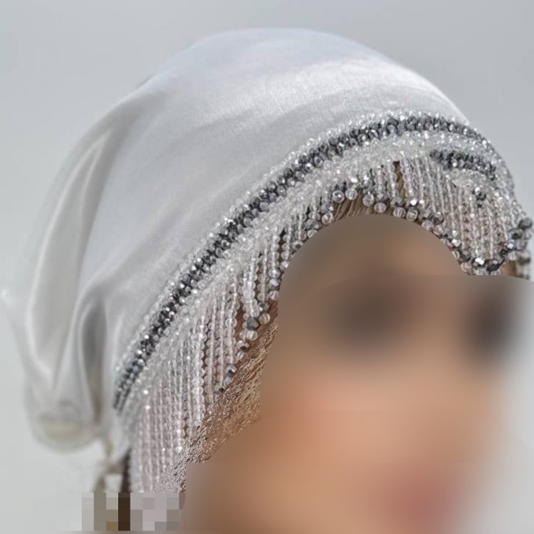 توربان مجلسی مونجوق دار جواهر دوزی شیک