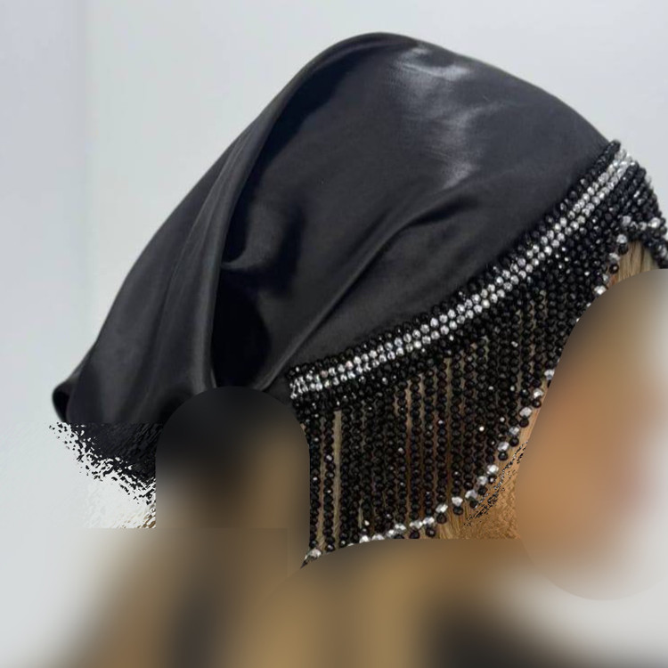 توربان مجلسی مونجوق دار جواهر دوزی شیک