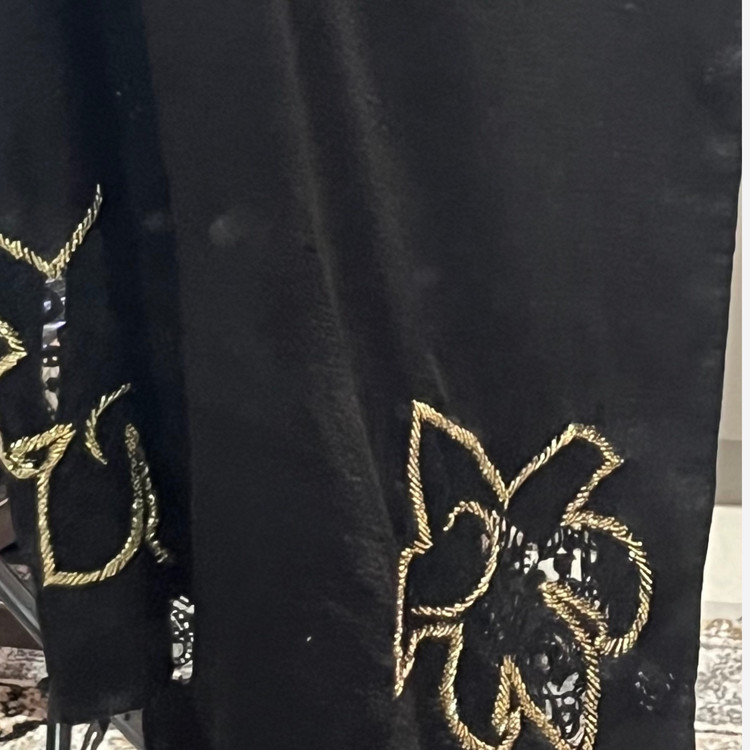 شال مشکی جواهر دوزی مجلسی خاص