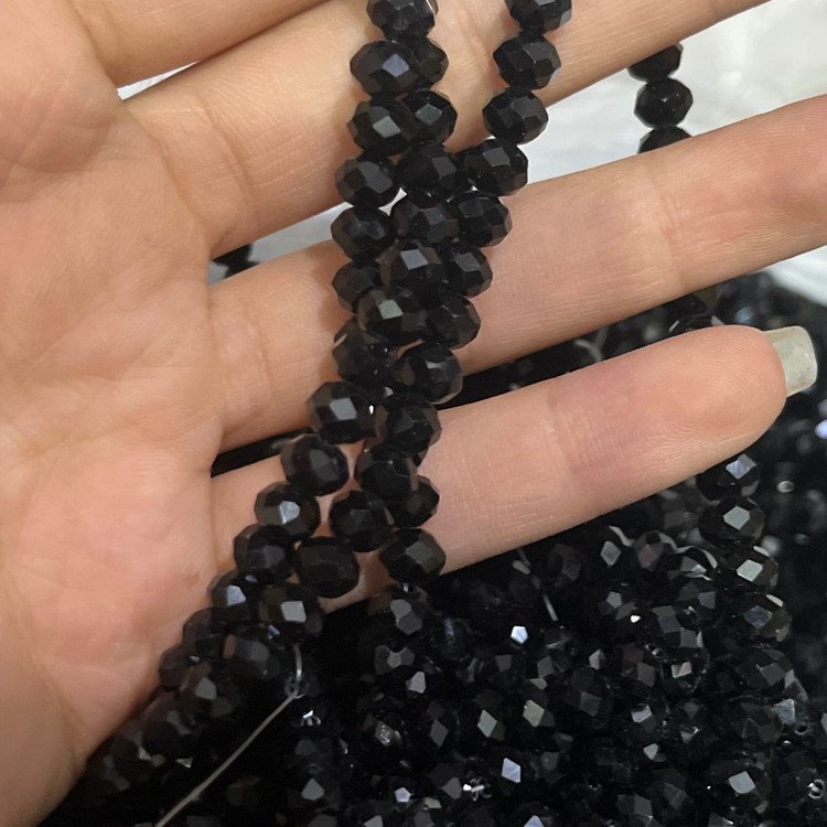 مروارید کریستالی سایز 6 مشکی و نباتی