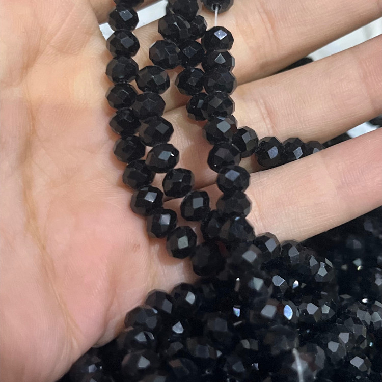 مروارید کریستالی سایز 6 مشکی و نباتی